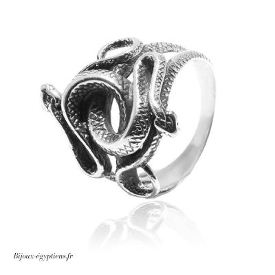 Bague  Double Serpent S925 - Bijoux-egyptiens.fr