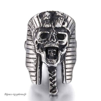 Bague  Tête de Pharaon - Bijoux-egyptiens.fr