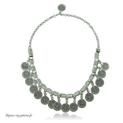 Collier Plastron  Argent - Bijoux-egyptiens.fr