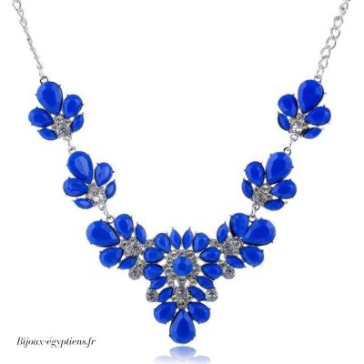 Collier Plastron  Bleu - Bijoux-egyptiens.fr