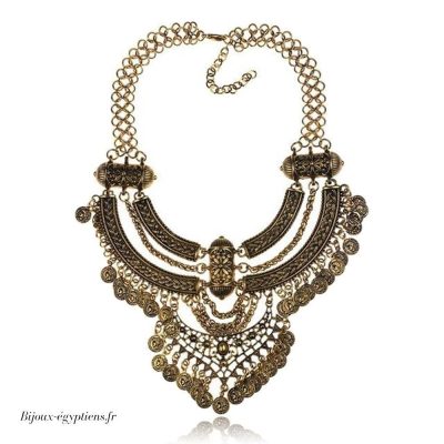 Collier Plastron  Doré Femme - Bijoux-egyptiens.fr