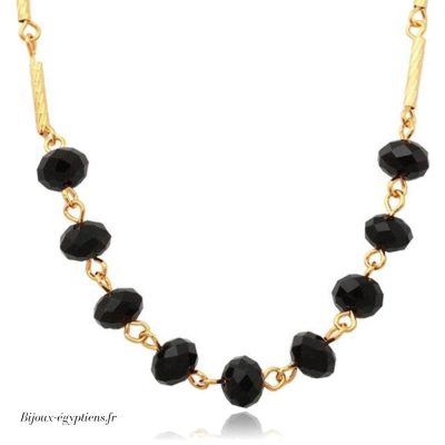 Collier Plastron  Noir - Bijoux-egyptiens.fr