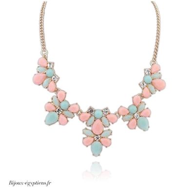 Collier Plastron  Rose - Bijoux-egyptiens.fr