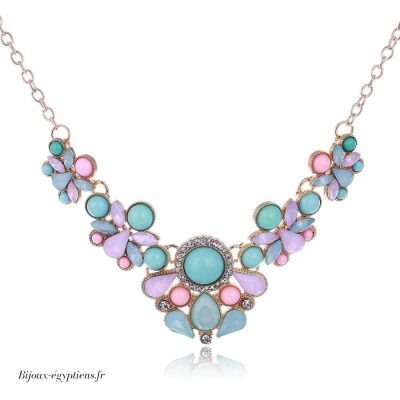 Collier Plastron  Turquoise - Bijoux-egyptiens.fr