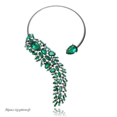 Collier Plastron  Vert - Bijoux-egyptiens.fr