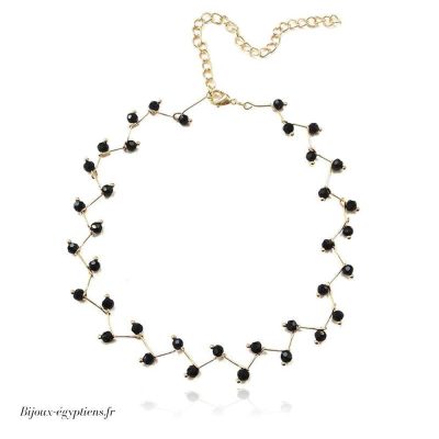 Collier Ras le Cou  Noir - Bijoux-egyptiens.fr