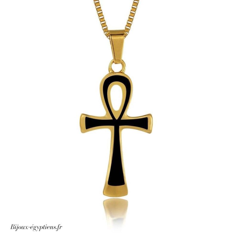 Collier  Pendentif Croix Ankh Homme - Bijoux-egyptiens.fr