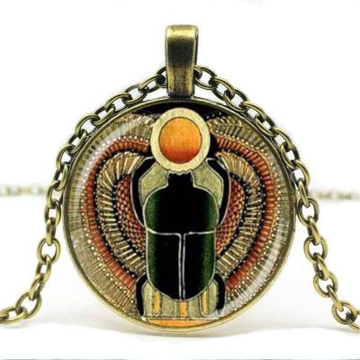 Collier  Pendentif Scarabée Égyptien - Bijoux-egyptiens.fr