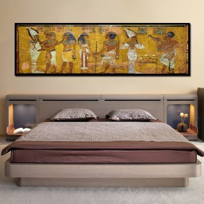 Tableau Egyptien – Retro Egypt Queen Cleopatra Poster Canvas HD Prints Oil Painting Ancient Egyptian Picture Mural Room Wall Art Bedside Home Decor