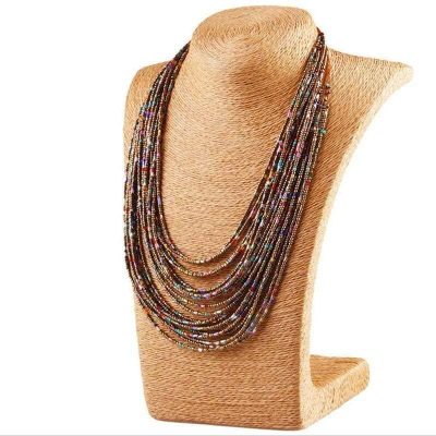 Collier Plastron  Coloré Long - Bijoux-egyptiens.fr