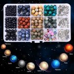 A SET Natural Stone Beads Kit Round Universe Galaxy Chakra Beads Volcanic Lava Beads For Bracelet Making DIY Earring Findings