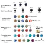 A SET Natural Stone Beads Kit Round Universe Galaxy Chakra Beads Volcanic Lava Beads For Bracelet Making DIY Earring Findings