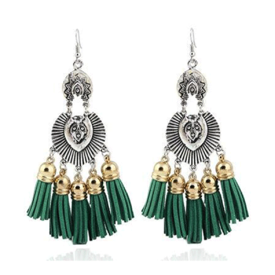 boucle oreille egypte verte