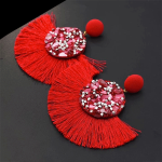 boucle oreille rouge