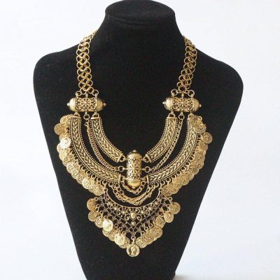 Collier Plastron  Doré Femme - Bijoux-egyptiens.fr