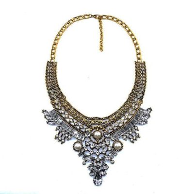 Collier Plastron  Argent Femme Ethnique - Bijoux-egyptiens.fr