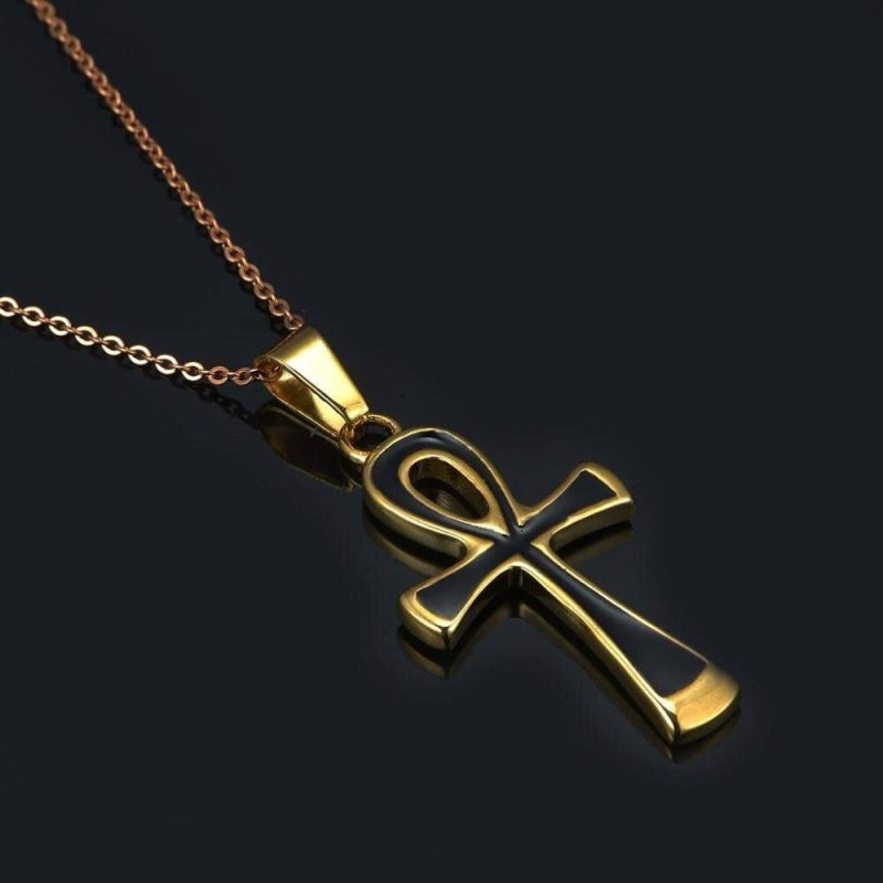 Collier  Pendentif Croix Ankh Homme - Bijoux-egyptiens.fr