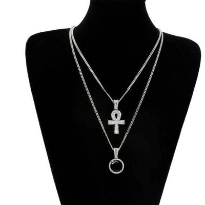 Collier  Pendentif Ankh Argent - Bijoux-egyptiens.fr