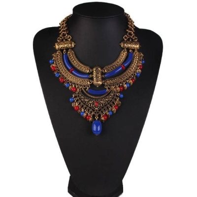 Collier Plastron  Ethnique Grand - Bijoux-egyptiens.fr