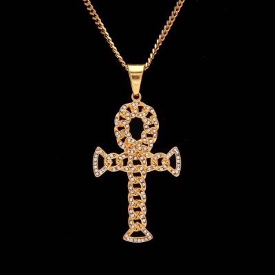 Collier  Croix Ankh Pendentif - Bijoux-egyptiens.fr